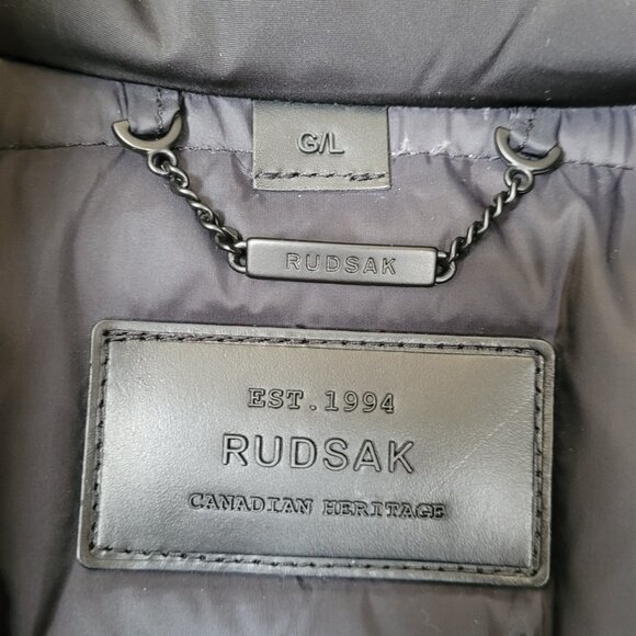 RUDSAK Black Puffer Jacket with Fur Hood - Picture 6 of 13